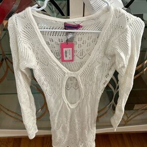 NWT Edikted Bikini knit cover up Beige color Size M/L